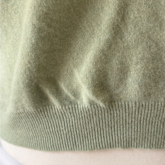 Club Room Fuzzy Cashmere V-Neck, Men’s L. Mint Green - Picture 6 of 10